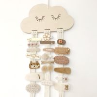 Wood Cloud Hairpin Storage Organizer DIY Solid Cloud Model Jewelry Hairpin Bow Storage Racks Tools Bedroom Ornaments