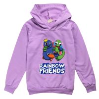 Rainbow Friends Print Boy Girl Hoody Thin T-Shirt Kids Baby Toddler Infant Clothes T Shirt 2-13Y Children Anime Game Casual Tops