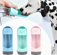 300ML Portable Cat Dog Water Bottle Feeder with Filter Leak Proof Lock Drinking Bowl Dispenser Food Products