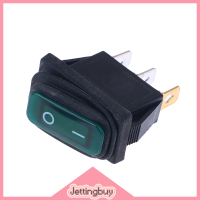 Jettingbuy】ขายแฟลชสวิตช์20A ไฟ LED,1ชิ้น3ขา12V 220V สวิตช์เปิดปิดไฟยาวเป็นรูปสี่เหลี่ยมผืนผ้ากันน้ำ IP67แผงหน้าปัดรถยนต์สวิตช์แบบเรือ