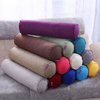 【CW】❀◇  Cotton Cover (No Filling) Round Bolster Pillowcase Bed Sofa Neck Back Waist Support Cushion