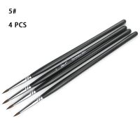 Dental Lab Porcelain Brush Pens 5# Teeth Shaping Glazing Pen Dental Lab Material Dental Technician Tools 4Pcs/Set