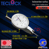 Teclock ไดอัลเทสมีแกนปรับทิศทางความละเอียด 0.01มิล ขนาด 0.8มิล รุ่น LT-311 - Lever Type Test Indicators Graduation 0.01mm. Range 0.8mm. No.LT-311