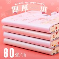 [Free ship] hand ledger cartoon cute girl heart buckle rubber sleeve a7 horizontal line pocket notebook ins diary