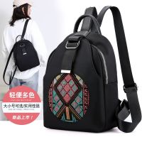 [COD] New backpack lightweight embroidery nylon cloth bag cross-border trendy ethnic style printed womens jacquard