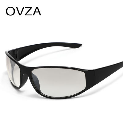OVZA แฟชั่นแว่นตากันแดดกีฬาสําหรับผู้ชาย 2023 ใหม่ UV400 แว่นตาผู้หญิงกรอบใหญ่ไล่ระดับสีแว่นตาสะท้อนแสง S2062