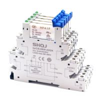 5Sets 41F-1Z-C2-1 HF41F 5V 12V 24V 6A 1CO Slim Relay Screwless terminal with LED and Protection Circuit 24VDC/AC Wafer relay