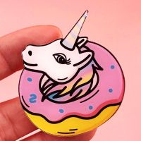 1Pcs Cartoon Unicorn Horse Acrylic Brooch Pin Button Collar Badge For Women Kids Animal Children gifts