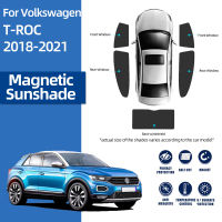 สำหรับ Volkswagen VW T-ROC 2017-2022 TROC Magnetic รถ Sunshade Shield ด้านหน้ากระจกด้านหลังหน้าต่าง Sun Shade Visor ผ้าม่าน