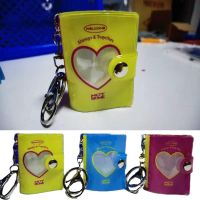 PVC Heart Hollow Cover 2 Inch Photo Album Card Holder 16 Pockets Photo Holder Business Card Bag Mini Photo Holds Keychain Album