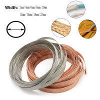 1/5/10M Copper Braided Sleeve Tinned Plating 4 6 8 10 15 18 25 mm Expandable Metal Sheath Screening Signal Wire Cable Shielded