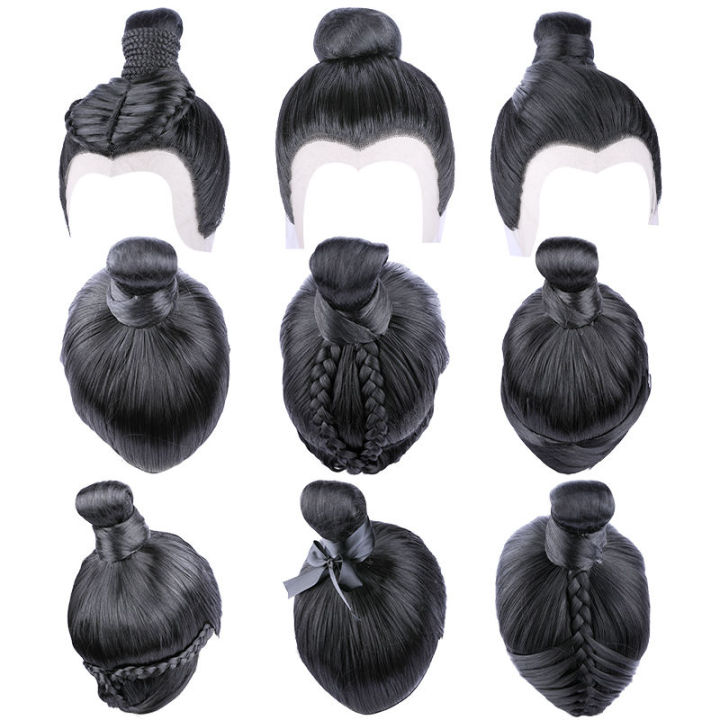 pdd112-antique-mens-whole-wig-cover-short-hair-hook-mechanism-wig-cos-ancient-costume-full-head-cover-performance-mens-clothes-hair-cover-dbv