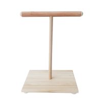 [For brid] Wooden Parrot Perch T Stand  Play Platform Bird Training Paw Grinding Toys Pet Cockatiel Cage Nest