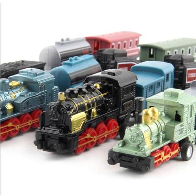 NEW Railway Classic Steam Locomotive Train Railways Railroad Track Kits Building Blocks Simulation Model Bricks Kids Toy Gift