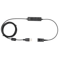 ☃✑ QD to USB Adapter Headset Quick Disconnect to USB cable with Volume and Mute Switch for Plantronics Headsets