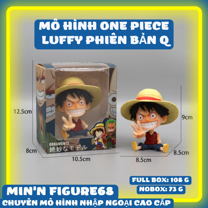 Mô hình One Piece - Luffy phiên bản Q |9 cm - 108 g| Min'n Figure68 | Anime  Figure | Full box | Cam kết hàng chất lượng 