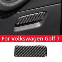 For Volkswagen Vw Golf 7 Gti Mk7 2013-2019 Carbon Fiber Pilothouse Storage Box Switch Decorative Sticker Frame Car Accessories