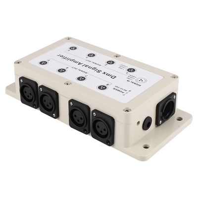 1ชิ้น Dc 12-24โวลต์8ช่องเอาท์พุท Dmx Dmx512 LED ควบคุมสัญญาณเครื่องขยายเสียงครีม-พลาสติกสีขาวสำหรับอุปกรณ์บ้าน