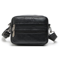 Hot Sale Luxury Brand 2021 New Fashion Genuine Leather Men Black Bags Mini Shoulder Bag Men Messenger Crossbody Leisure Bag