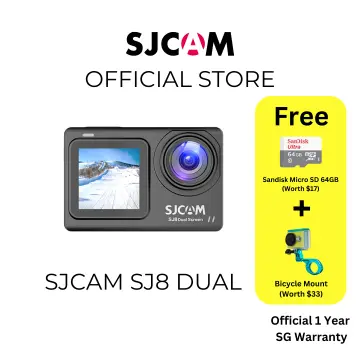 SJCAM Action Camera SJ8 Dual Screen 4K 30FPS 20MP Waterproof WiFi Night  Vision Touch Screen Sports Cameras With 64GB Memory Card