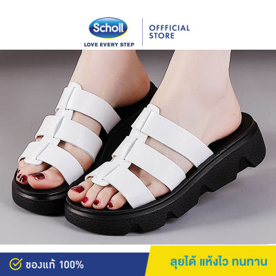 Scholl รองเท้าสกอลล์-แมรี่ Mary รองเท้าแตะสวม สำหรับผู้หญิง รองรับรูปเท้าได้ทุกส่วนทั้ง นิ้วเท้า อุ้งเท้า Women Wedge Slides Sandals และ ส้นเท้า นุ่ม ใส่สบาย