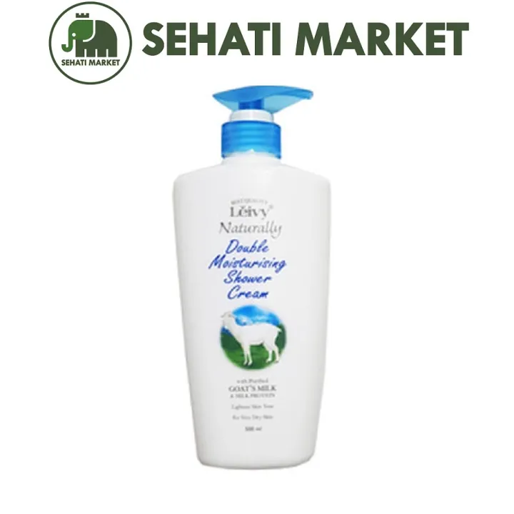 LEIVY SHOWER CREAM BODY WASH GOAT MILK PUMP 500ml Lazada Indonesia