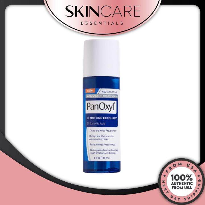 Panoxyl Clarifying Exfoliant With 2 Salicylic Acid And Bha For Acne Prone Skin 118 Ml Alcohol 9888