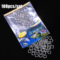 ??【COD+IN STOCK】100pcs ตกปลาแหวนแยกสำหรับ Crank Hard เหยื่อเงินสแตนเลส 3 #-8 # Double LOOP แยกเปิดเครื่องมือปลาคาร์พอุปกรณ์ตกปลา