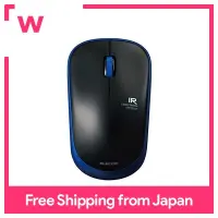 Elecom Mouse Wireless (receiver included) M size 3 button silent IR sensor Power Blue M-IR07DRSBU