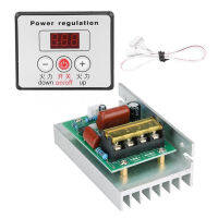 1ชิ้นตัวควบคุมแรงดันไฟฟ้า Motor Listrik ไฟฟ้ากระแสสลับ220โวลต์6000วัตต์ตัวควบคุมอุณหภูมิที่หรี่แสงเครื่องควบคุมความเร็วพร้อมแผงควบคุมแบบดิจิทัล