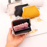 Women Coin Purses Small Woven Wallet Hasp Clutch Bags ID Credit Bank Card Key Holder Female Evening Party Purses Money Bag Clips