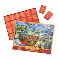 Advent Calendar 2023 Kids Christmas By The Fireplace Holiday Puzzles 1008 Pieces 24 Parts Jigsaw Puzzle Gifts Puzzle Santas Surprise Home Decoration gently