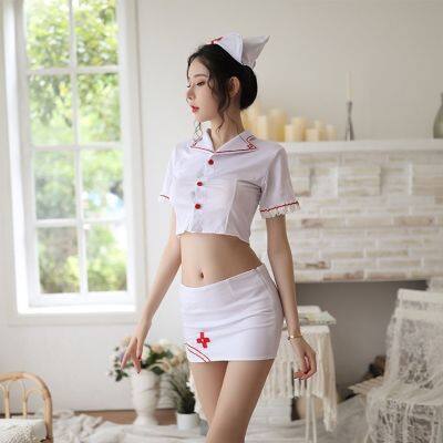 ◈ Erotic Costume Cosplay Nurse Uniform Temptation Lingerie Set Nightclub Stage Role Play Sexy Babydoll