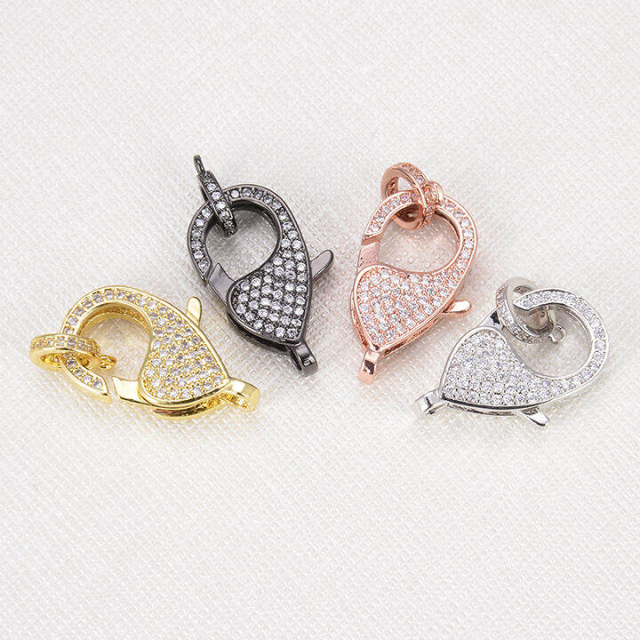 แฟชั่น-micro-pave-clasps-pave-lobster-claw-จี้-clasps-pave-ทองเหลืองแผ่น-clasp-เครื่องประดับอุปกรณ์เสริมจำนวนมากขายส่งจำนวนมาก