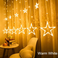 Christmas Star Lamp LED String Lights on Window Fairy Garland Curtain Light For Tree New Year Party Bar Wedding Holiday Decor