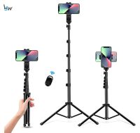 160cm Selfie Stick Mobile Phone Tripod Stand with Bluetooth 1/4 Screw for iPhone iPad Tablet Camera Vlog YouTube Live Tiktok Selfie Sticks