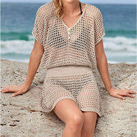 2022 Knitted Beach Cover up Dresses Pareo de Plage Swimsuit cover Up Beach wear Pareos de Playa Mujer Bikini Cover-ups #Q800