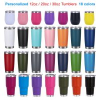 【jw】™  Personalied 12 20 30 Tumbler Wine Mug Insulated Thermo Beer Cup Leak Proof Thermal Bottle