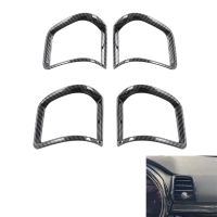 4Pcs Car Carbon Fiber Dashboard Side Air Vent Housing Outlet Frame Decorative Cover Trim for MINI Cooper Clubman 2022