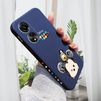 เคสสำหรับ OPPO A78 4G เคสโทรศัพท์ดีไซน์ลายการ์ตูนน่ารักมิกกี้เมาส์ขอบสี่เหลี่ยมปลอกซิลิโคนของเหลวคลุมทั้งหมดเคสป้องกันกล้อง