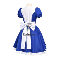 Game Alice Madness Returns Cosplay Hallloween Carnival Costume Women Maid Dress Apron With Stockings