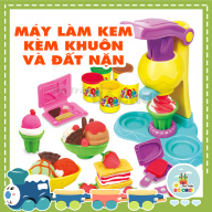 Bộ đồ chơi đất nặn mẫu lò nướng BBQ mẫu đồ chơi làm kem có 5 hũ màu cho bé (8818B) thumbnail