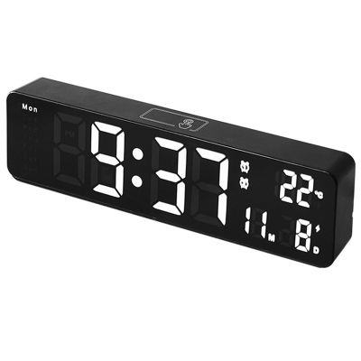 10 Inch LED Digital Alarm Clock Temperature Date Display Wall Mounted or Standing Clock for Living Room Decoration