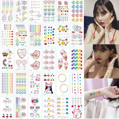 [COD] 10-60 tattoo stickers for men and women Hyuna style private parts of the other side flower fresh sexy personality