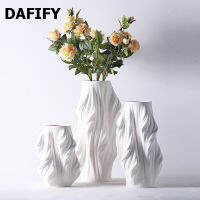 DAFIFY 3D Handcrafted แจกันเซรามิกตกแต่งบ้านสำหรับทีวียืนตกแต่งสำหรับห้องนั่งเล่น