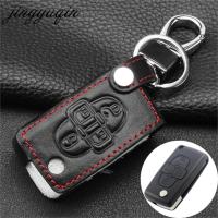 NEW Leather Cover For Peugeot 1007 For Citroen C8  4 Buttons Flip Floding Remote Key Fob Case