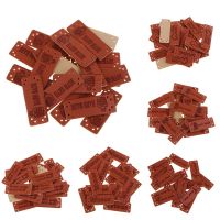 Pack of 20 Leather Tags DIY Crafts Clothes Patches Embellishment 40x15mm Stickers Labels