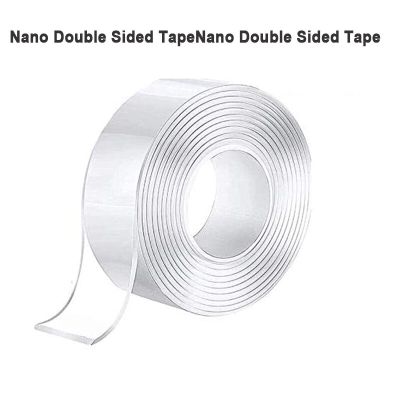 Nano Double Sided Tape Multipurpose Reusable Non-marking Superglue Carpet Mat Washable Clear Anti-Slip Fixing Tape Gel Grip Tape Adhesives  Tape