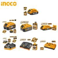 INGCO แบตเตอรี่ลิเธียมไอออน แท่นชาร์จแบตเตอรี่ INGCO 12V 1.5 ah 20V 2 แอมป์ 20V 4 แอมป์ 20V (5.0Ah)