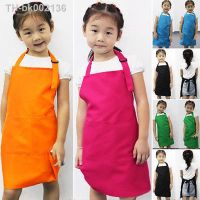 ✻ Newest Arrivals faroot Children Kids Plain Apron Kitchen Cooking Baking Painting Cooking Art Bib Apron